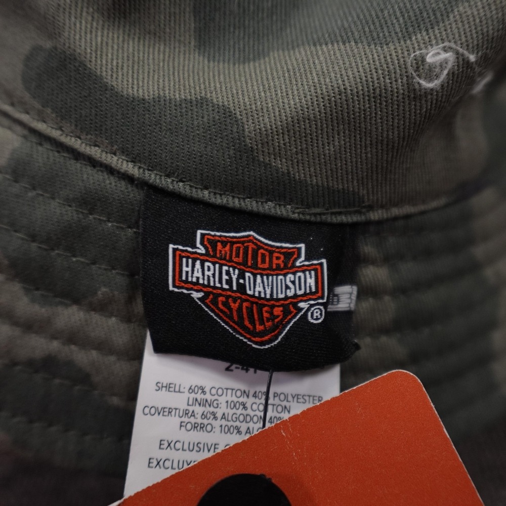 Harley-Davidson Hat Bucket Toddler Boys Small Camo Orange Reversible Logo - Picture 5 of 8